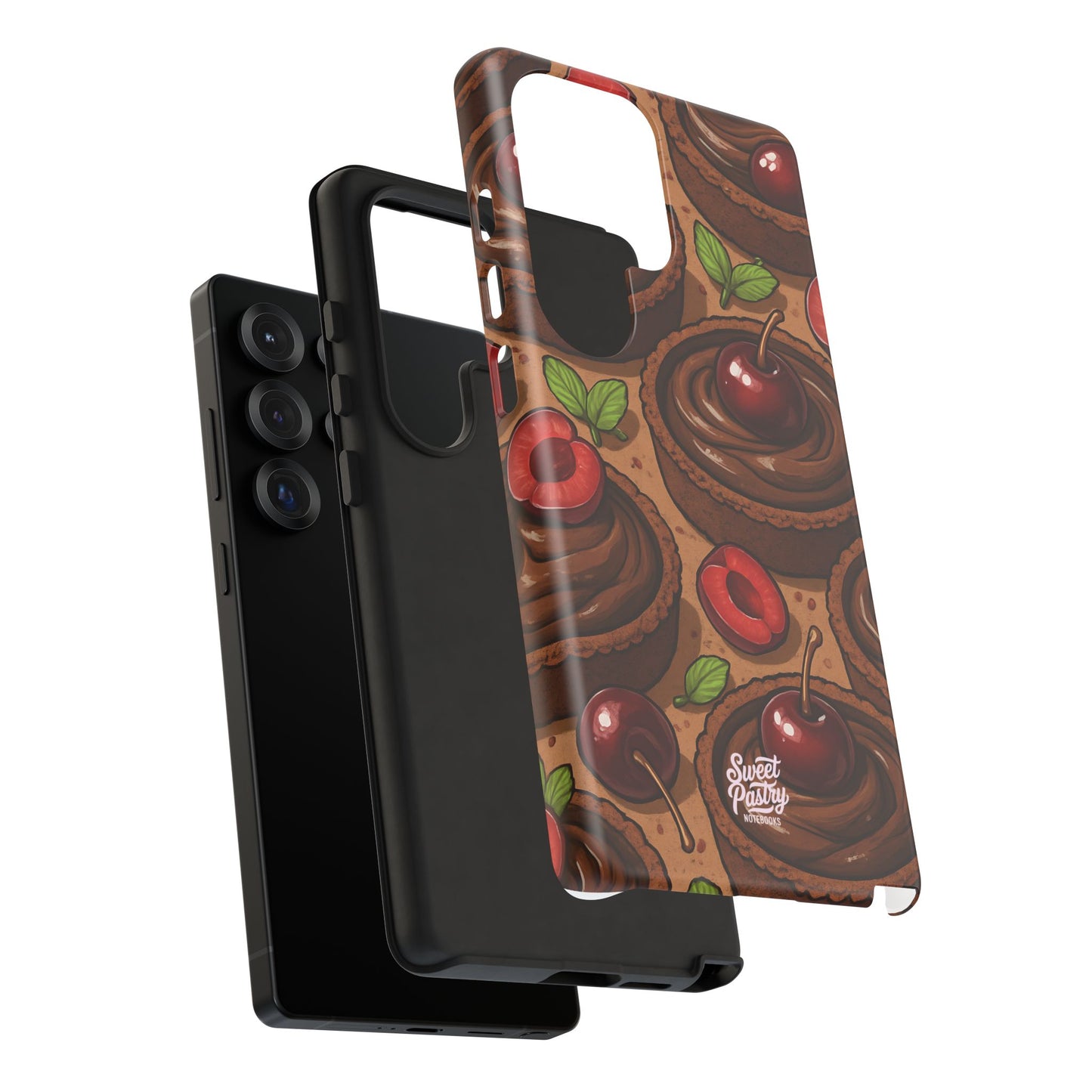 Cherry Chocolate Tart Phone Case – Dessert-Inspired Protective Case