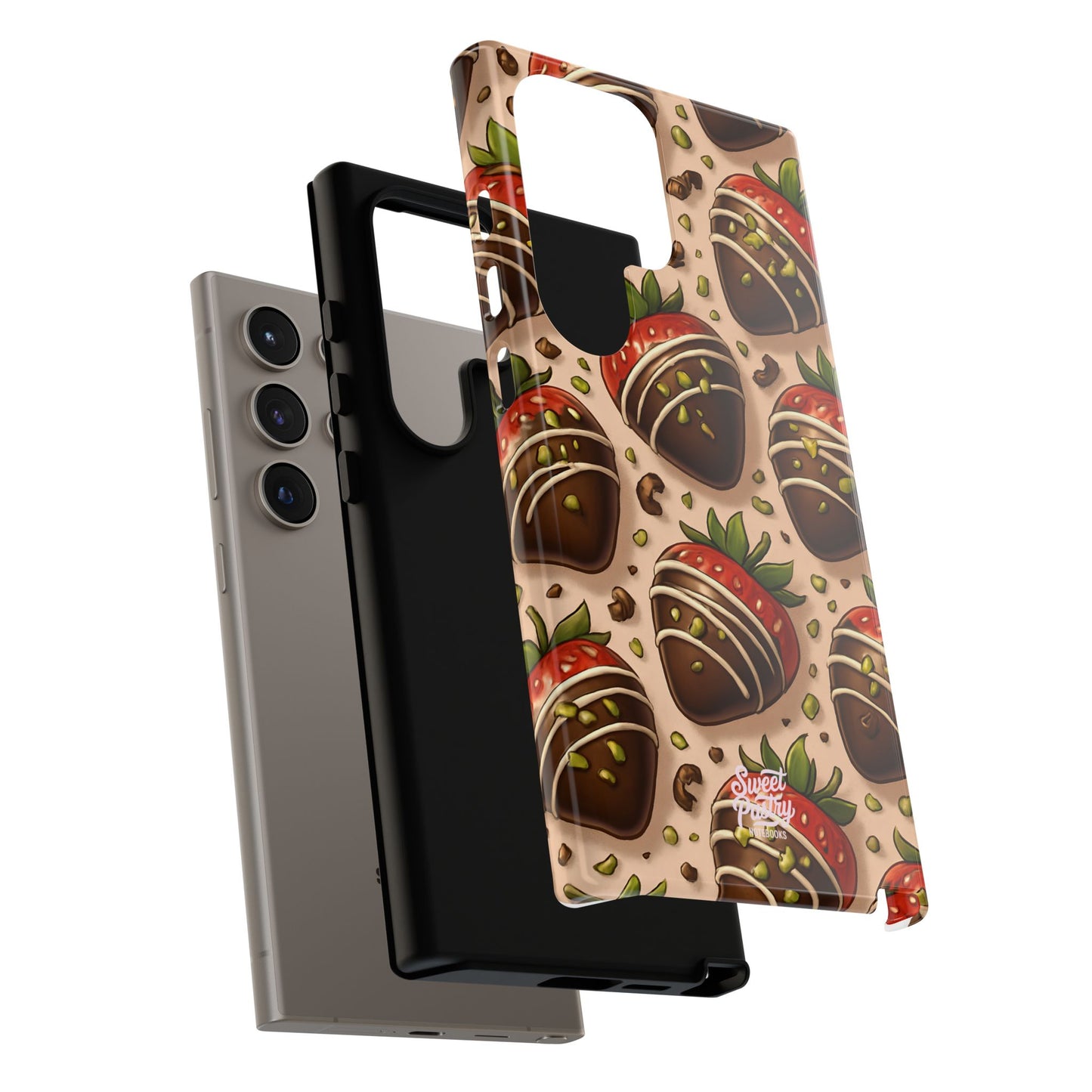 Chocolate Strawberries Phone Case – Dessert-Inspired Protective Case