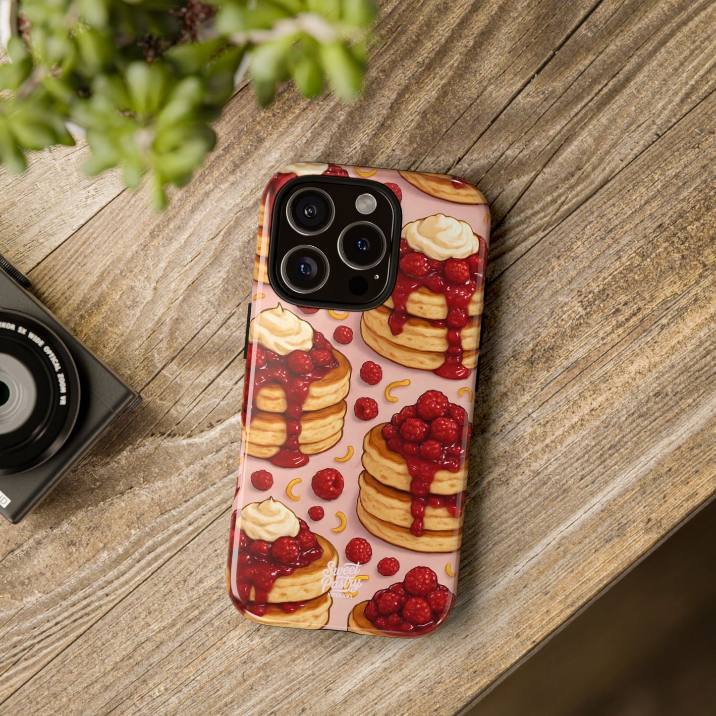 Raspberry Pancakes Phone Case – Dessert-Inspired Protective Case