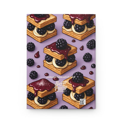 Blackberry Tart Delight Notebook — Dessert-Inspired Hardcover Journal for Bakers | Sweet Pastry Notebooks
