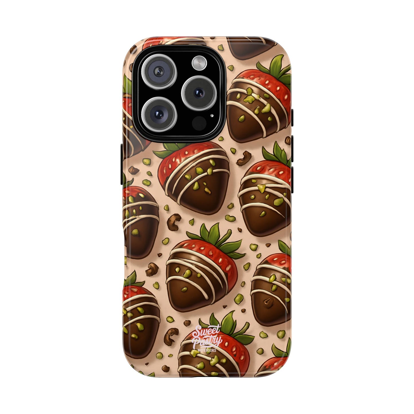 Chocolate Strawberries Phone Case – Dessert-Inspired Protective Case