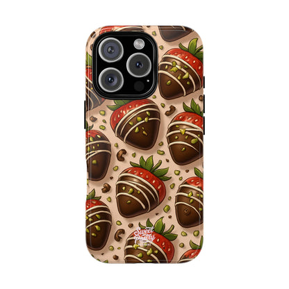 Chocolate Strawberries Phone Case – Dessert-Inspired Protective Case