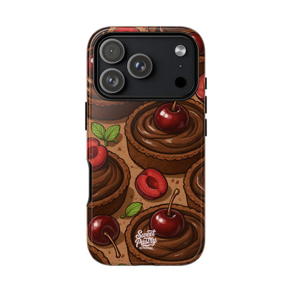 Cherry Chocolate Tart Phone Case – Dessert-Inspired Protective Case