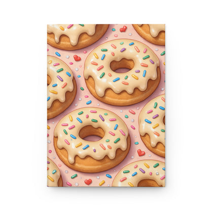 Icing and Sprinkes Donuts Notebook — Dessert-Inspired Hardcover Journal for Bakers | Sweet Pastry Notebooks