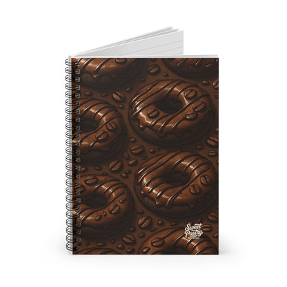 Chocolate Donuts Spiral Notebook — Dessert-Inspired Spiral Notebook for Bakers | Sweet Pastry Notebooks