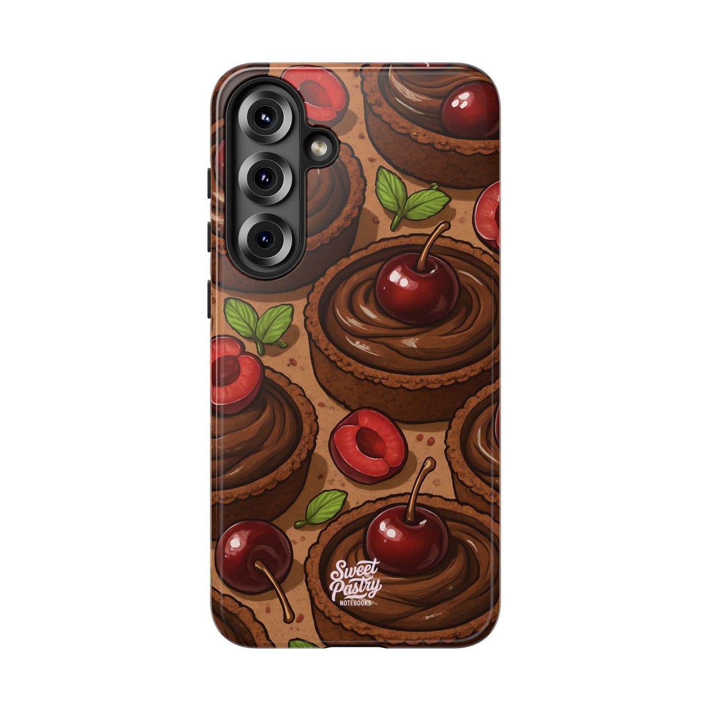Cherry Chocolate Tart Phone Case – Dessert-Inspired Protective Case