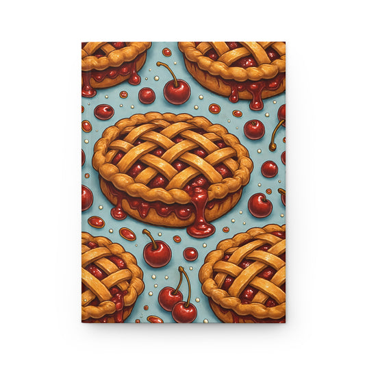 Cherry Pie Notebook — Dessert-Inspired Hardcover Journal for Bakers | Sweet Pastry Notebooks