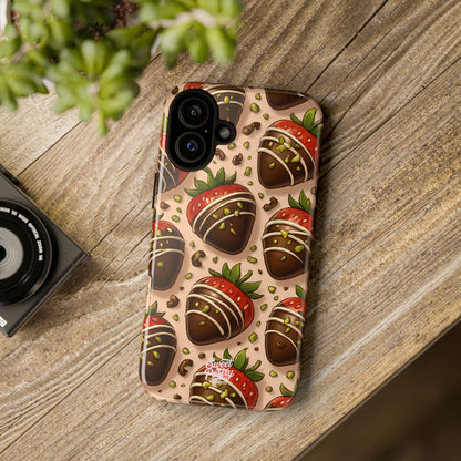 Chocolate Strawberries Phone Case – Dessert-Inspired Protective Case