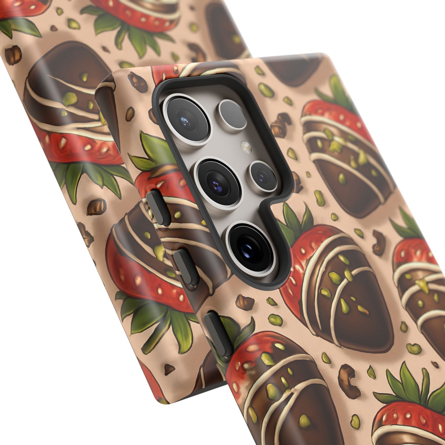 Chocolate Strawberries Phone Case – Dessert-Inspired Protective Case