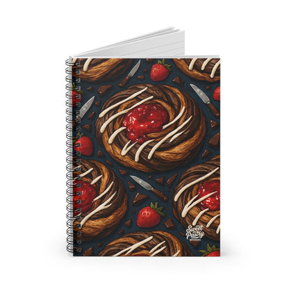 !LIMITED EDITION! Spooky Danish Spiral Notebook — Dessert-Inspired Spiral Notebook for Bakers | Sweet Pastry Notebooks