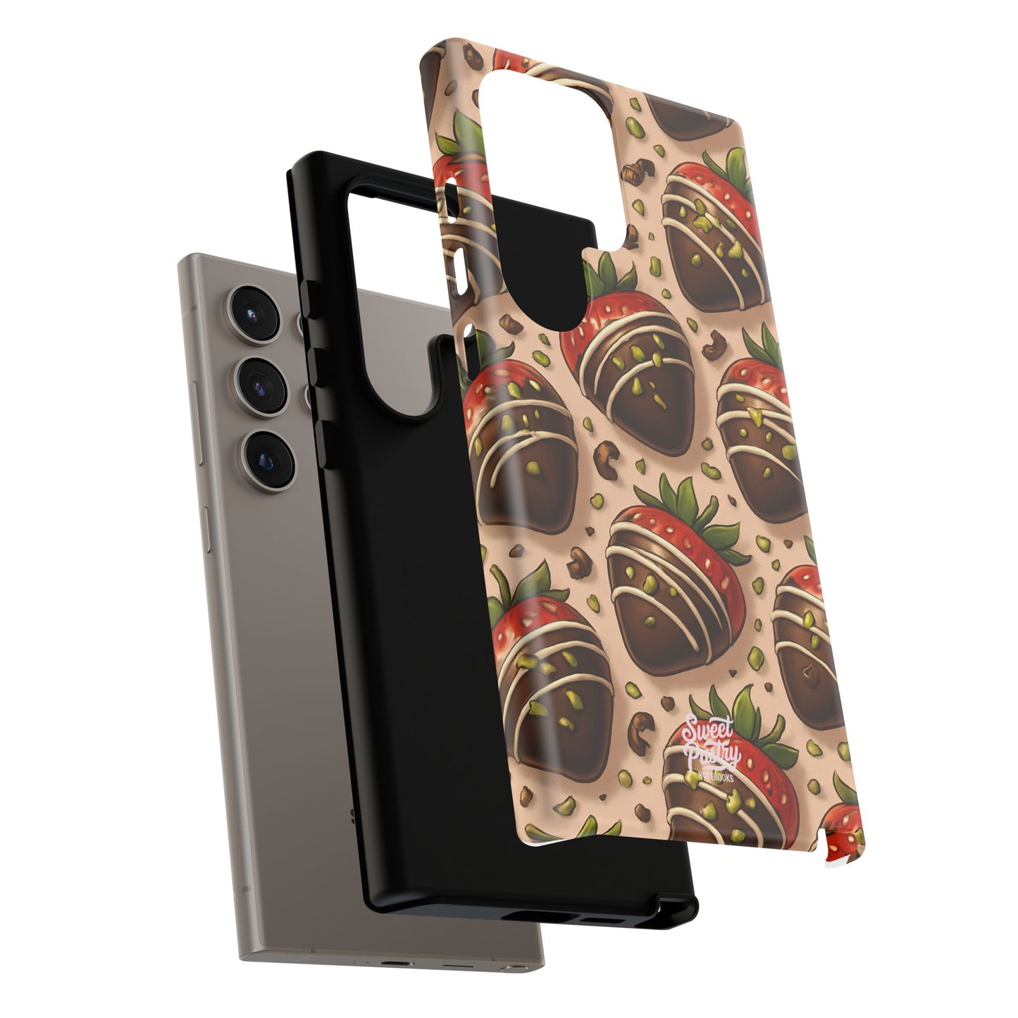 Chocolate Strawberries Phone Case – Dessert-Inspired Protective Case