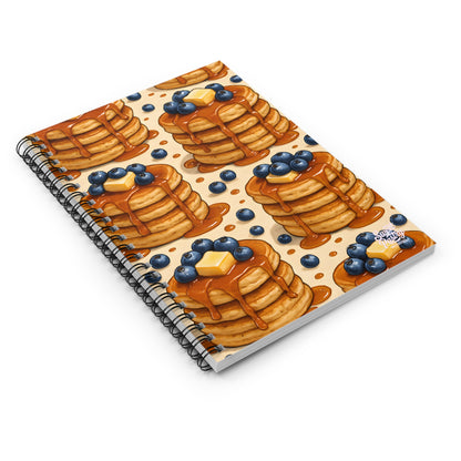 Blueberry Pancake Spiral Notebook — Dessert-Inspired Spiral Notebook for Bakers | Sweet Pastry Notebooks