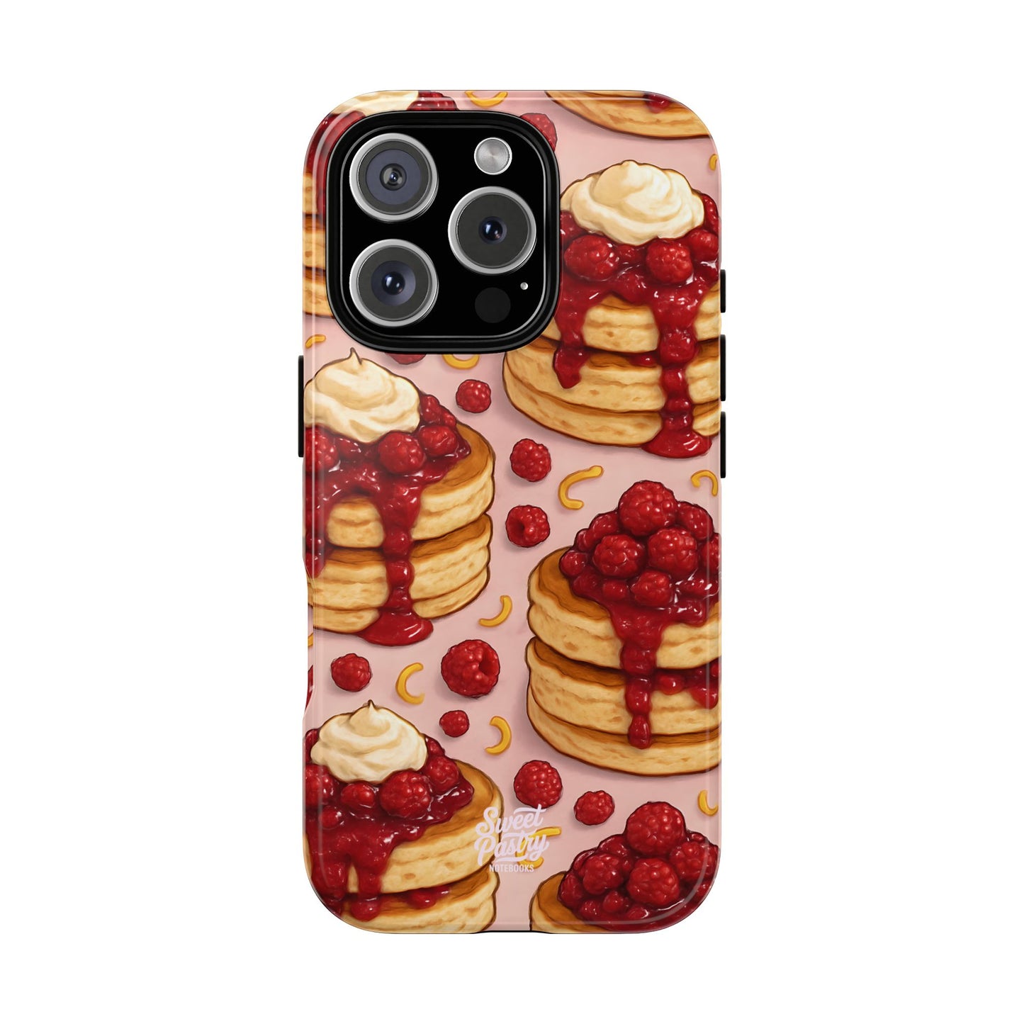 Raspberry Pancakes Phone Case – Dessert-Inspired Protective Case