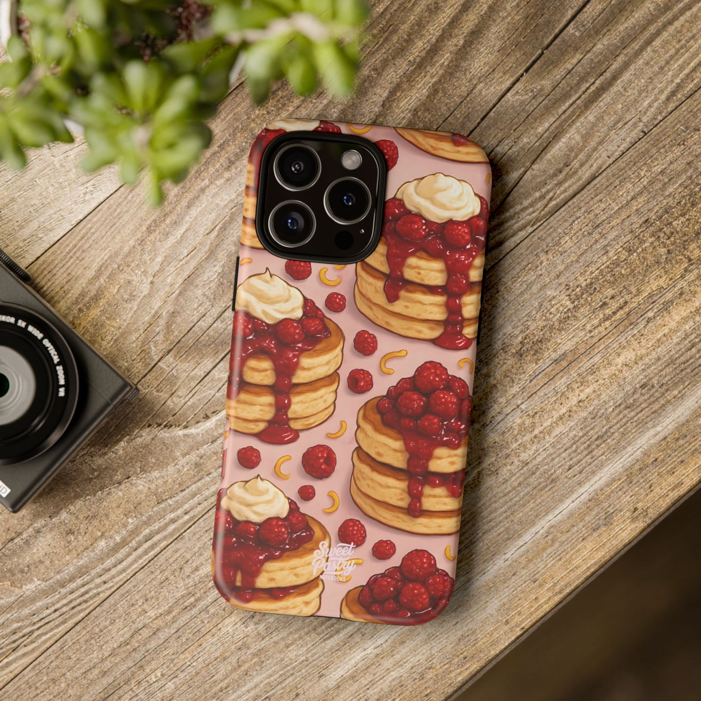 Raspberry Pancakes Phone Case – Dessert-Inspired Protective Case
