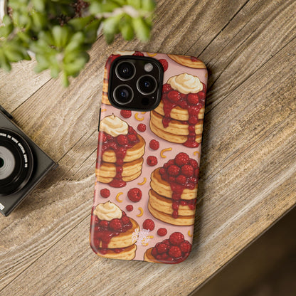 Raspberry Pancakes Phone Case – Dessert-Inspired Protective Case