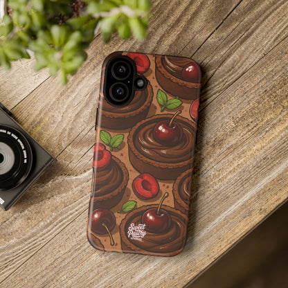 Cherry Chocolate Tart Phone Case – Dessert-Inspired Protective Case