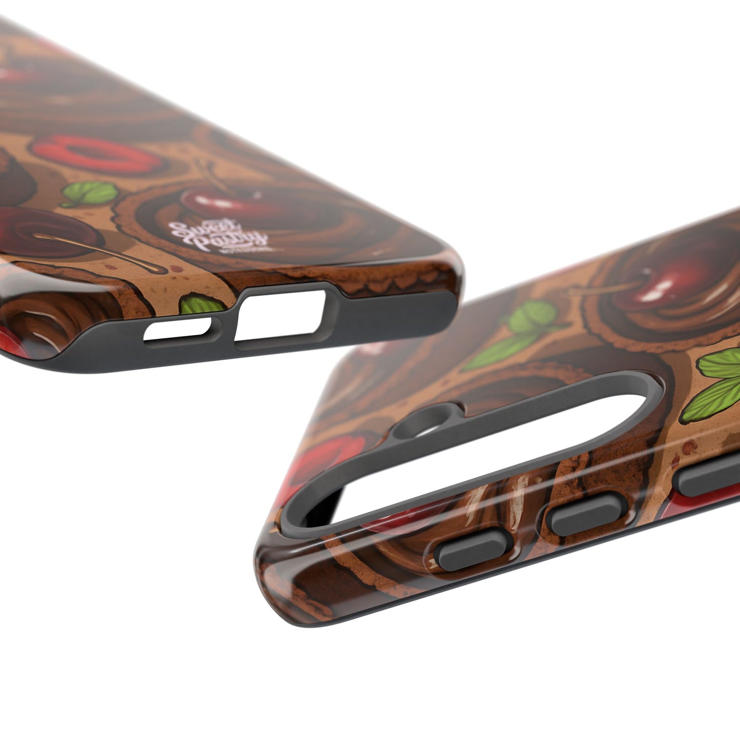 Cherry Chocolate Tart Phone Case – Dessert-Inspired Protective Case