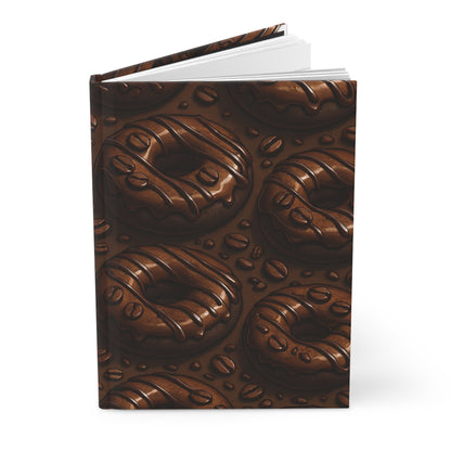 Chocolate Donuts Notebook — Dessert-Inspired Hardcover Journal for Bakers | Sweet Pastry Notebooks