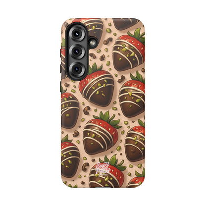 Chocolate Strawberries Phone Case – Dessert-Inspired Protective Case