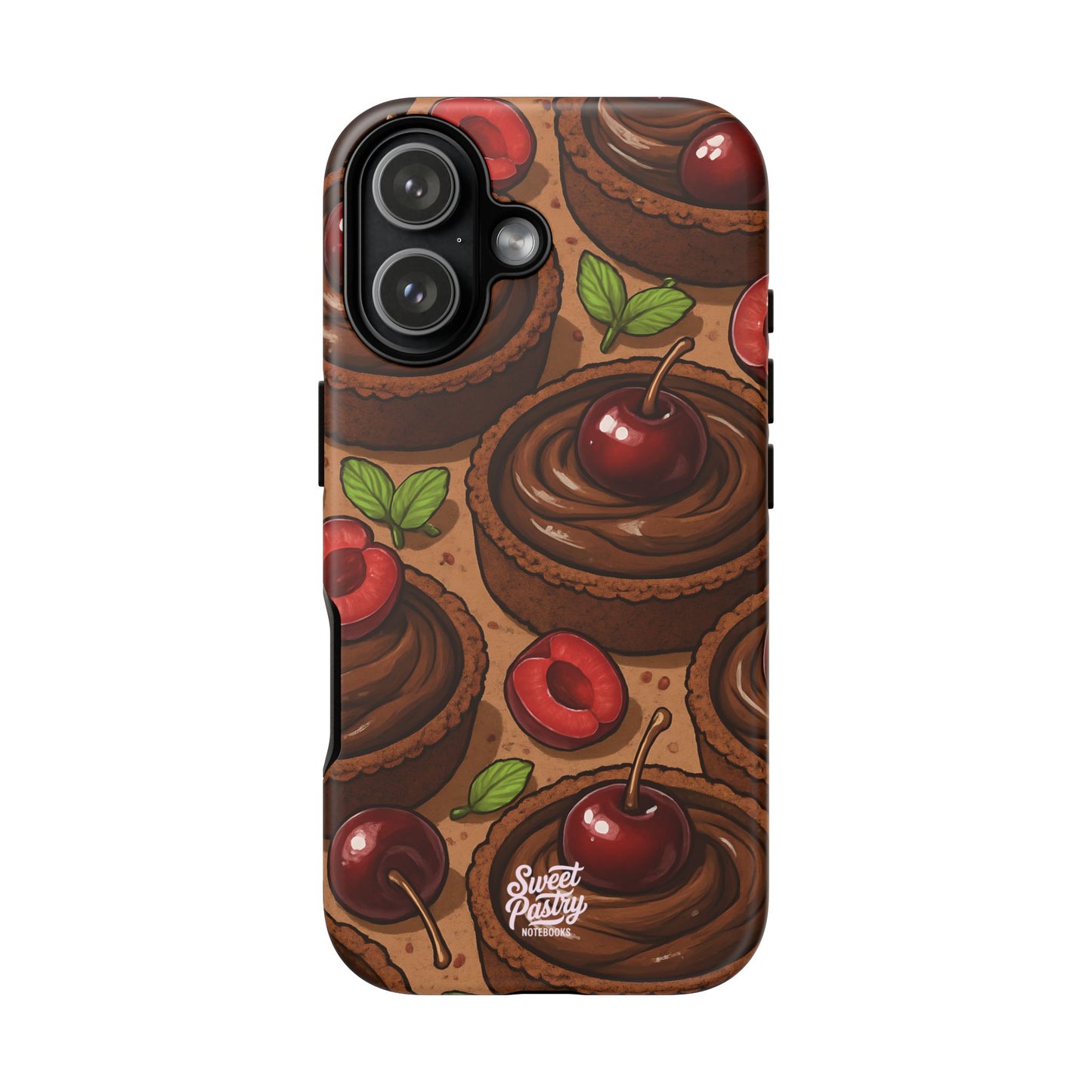 Cherry Chocolate Tart Phone Case – Dessert-Inspired Protective Case