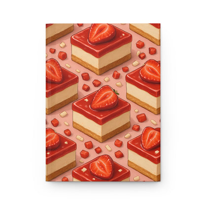 Strawberry Cheesecake Notebook — Dessert-Inspired Hardcover Journal for Bakers | Sweet Pastry Notebooks