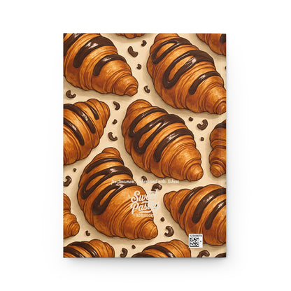 Chocolate Croissant Notebook — Dessert-Inspired Hardcover Journal for Bakers | Sweet Pastry Notebooks