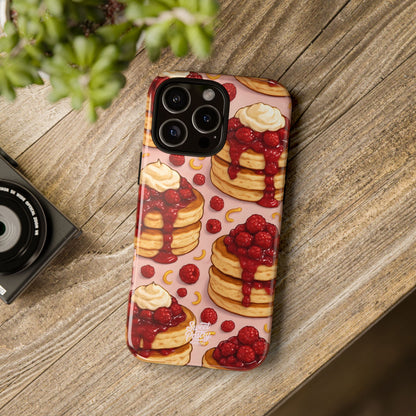 Raspberry Pancakes Phone Case – Dessert-Inspired Protective Case