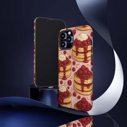Raspberry Pancakes Phone Case – Dessert-Inspired Protective Case