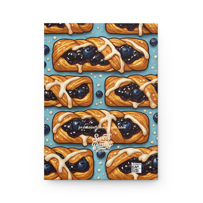 Blueberry Twist Pastry Notebook — Dessert-Inspired Hardcover Journal for Bakers | Sweet Pastry Notebooks